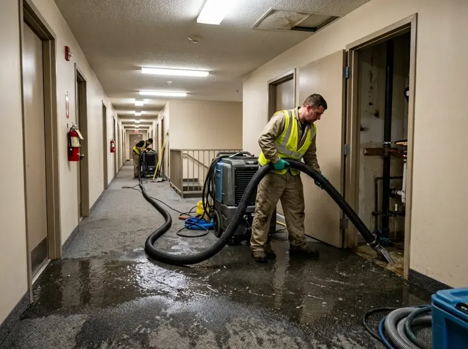 multi-unit-apartment-hallway-f-005 — frequently asked questions, Emergency Burst Pipe Water Extraction & Removal in Old West…